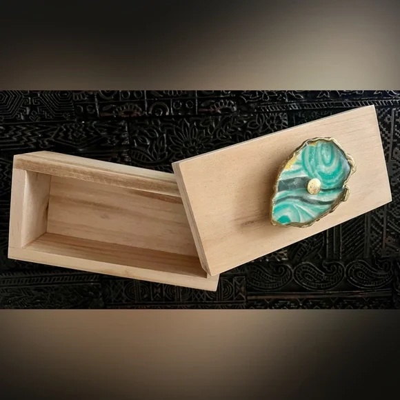 NEW (2) Ashland Coastal Prep Wood Lottoral Chic Containers - Picture 5 of 9